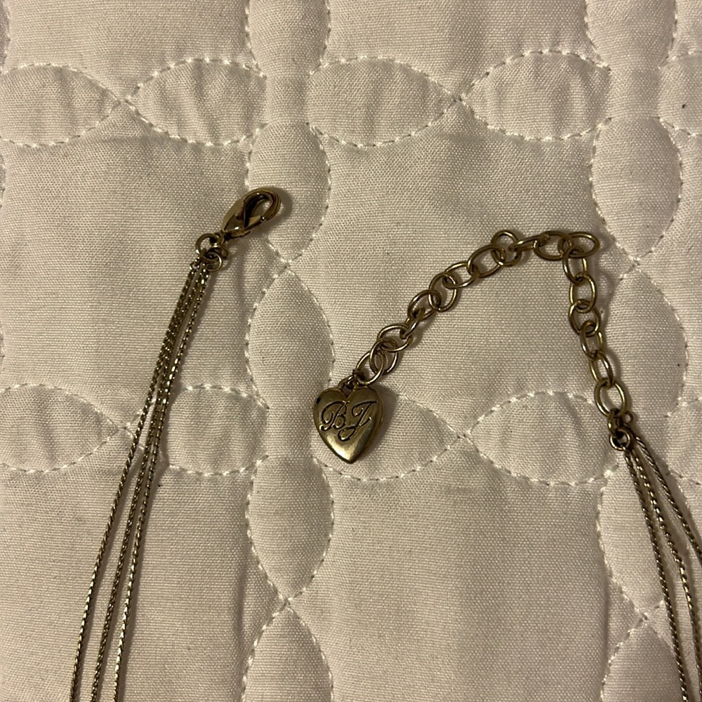 Betsey Johnson 3 Layer Faux Pearl and Leopard Pendant Necklace - Picture 4 of 5